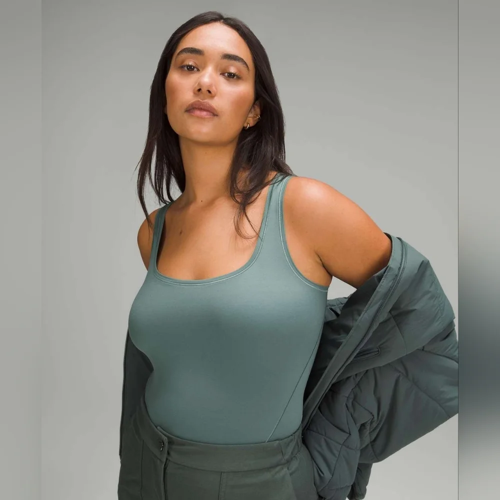 🍋 Lululemon Athletica Wundermost Thong Bodysuit Size Large Medium Forest - Picture 3 of 8